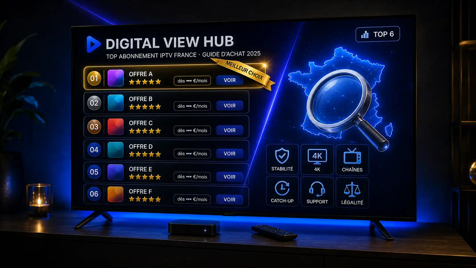 Top Abonnement IPTV France 2025 : Guide d'Achat